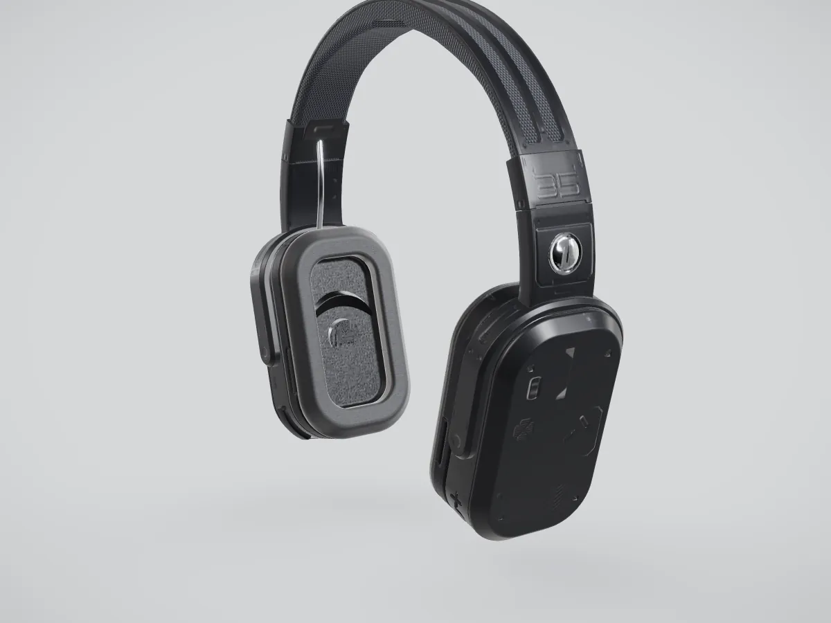 Halo One in Basalt, close-up of the memory-foam ear cushion