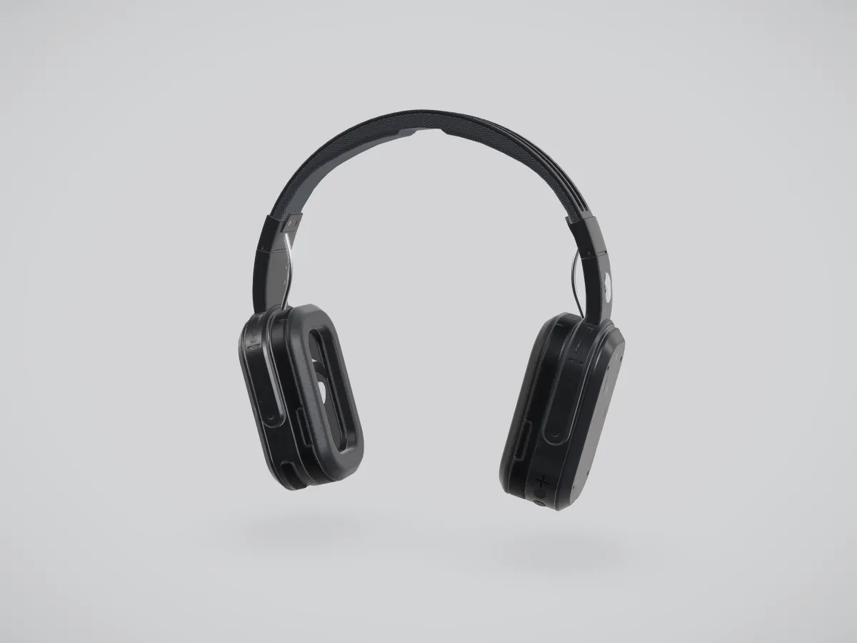 Halo One in Basalt with knit headband, three-quarter view
