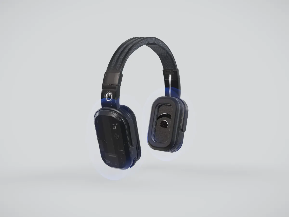 Halo One in Basalt, side view of the ear cups